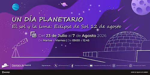 TALLERES SOL Y LUNA. ECLIPSE DE SOL 12 DE AGOSTO 2026