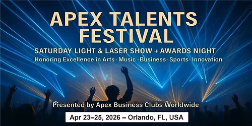 Saturday \u2013 The Apex Awards Gala Night in Orlando, FL, USA