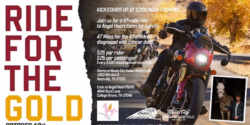 Ride For The Gold, Ride With Purpose. 