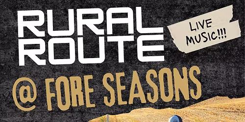 Rural Route is back at Fore Season's Newton!! Feb 6, 8-10pm