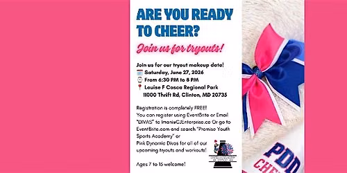 PG County, MD - PYS Academy: All-Star Cheer Pink Dynamic Divas Tryouts