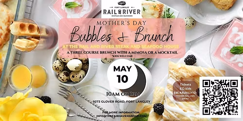 Mothers Day Brunch & Bubbles at the Rail and River Steak and Seafood House