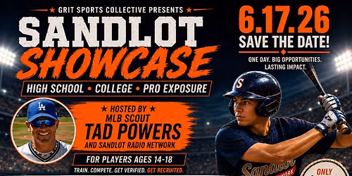 Sandlot Showcase Baseball Player Exposure Event 