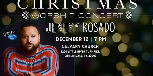 JEREMY ROSADO "THE FELIZ NAVIDAD TOUR" @ 7:00 PM