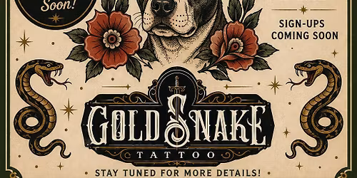 Gold Snake Tattoo & Finding Eden Rescue Flash Tattoo Fundraiser \ud83d\udc0d\u2728\ud83d\udc36