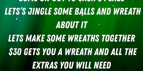 Christmas wreath decorating 