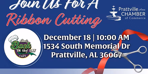 Ribbon Cutting- Ann's Back in the Day Cafe