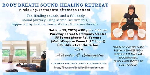 Body Breath Sound Healing Retreat (Groups)