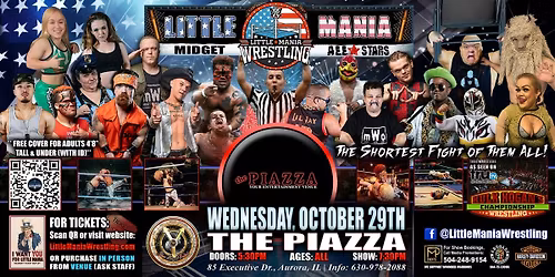 Aurora, IL - Little Mania Midget Wrestling @ The Piazza