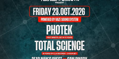 Alternate Presents Photek, Total Science +more!