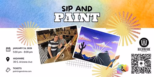 Desert Sunset Sip & Paint at HighWire