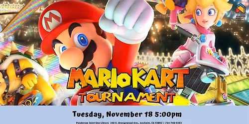 Mario Kart Tournament for Kids at Ponderosa Joint-Use Branch