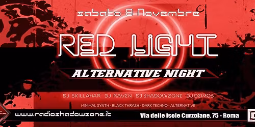 SABATO 8 NOVEMBRE - RED LIGHT ALTERNATIVE NIGHT @ DEFRAG