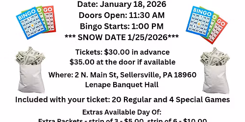 SFD Ladies Cash Bingo