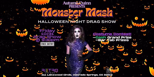 Halloween Night Drag Show + Costume Contest! No Entry Fee | 18+