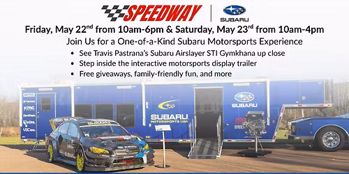 Subaru Motorsports Rally Car \/ Trailer @ Speedway Subaru