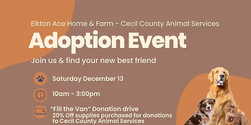 Adoption Event at Elkton Ace