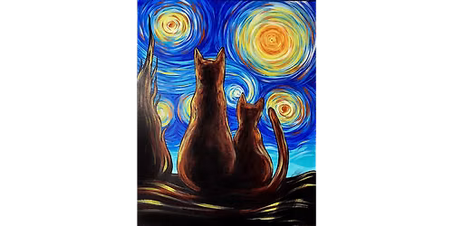 A Purr-fectly Starry Night - Paint and Sip in Norfolk | Classpop!\u2122