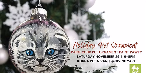 Paint Your Pet Holiday Ornament Paint Paw-ty
