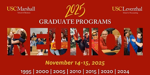 USC Marshall Graduate Programs Reunion Weekend 2025