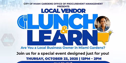 Office of Procurement Managment:  Local Vendor Lunch and Learn