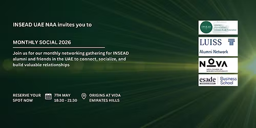 INSEAD UAE Monthly Social 2026