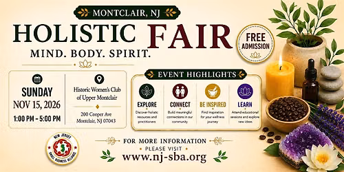 MONTCLAIR HOLISTIC FAIR - FALL 2026