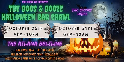 Atlanta Beltline Halloween Night Bar Crawl, by Bar Crawl USA Oct 31st