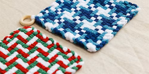 Colourful Pot Holder Weaving