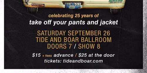Blink 902-Celebrating 25 years of take off your pants and jacket live at the Ballroom!