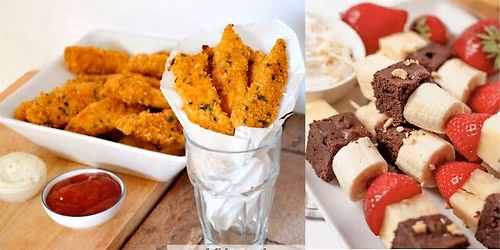 Culinary Kids:  Cornflake Chicken & Banana Split Kabobs