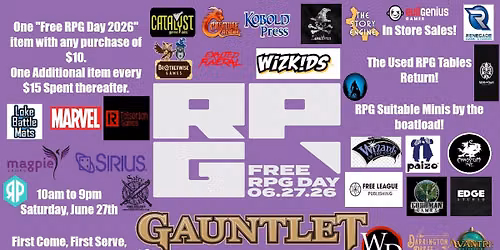 Free RPG Day 2026