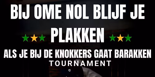 BIJ OME NOL BLIJF JE PLAKKEN ALS JE MET DE KNOKKERS GAAT BARAKKEN