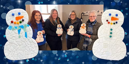 Glass Mosaic class - Snowman - at The Vineyard at Hershey!