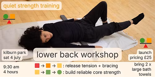 lower back workshop \u2014 NEW METHOD \u2014 quiet strength training
