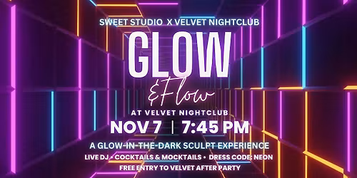 Glow and Flow w\/Live DJ! Glow in the Dark Party Exercise Class
