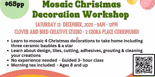 Mosaic Christmas Decoration Workshop