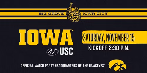 Iowa @ USC Football Watch Party | Iowa City