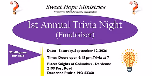 Sweet Hope Ministries 1st Annual Trivia Night
