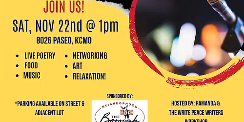 Poetry Mixer Happy Hour