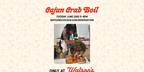 Cajun Crab Boil w\/ Music Guest Alex Thoele