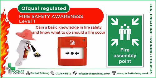 QA Level 1 Award in Fire Safety Awareness (RQF) (Virtual classroom)