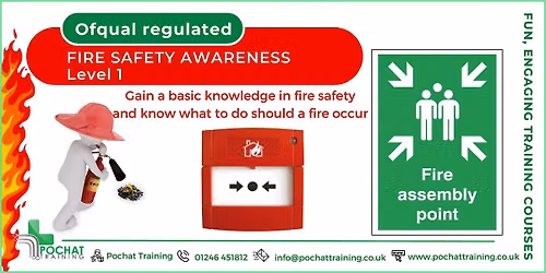 QA Level 1 Award in Fire Safety Awareness (RQF) (Virtual classroom)