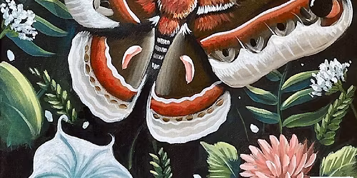 Midnight Moth Canvas Paint and Sip