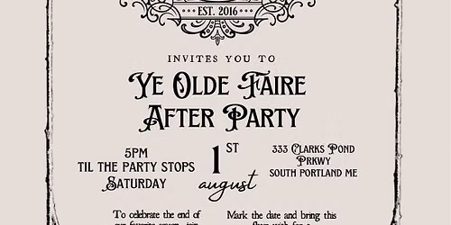 Ye Olde Faire After Party - Tavern Night