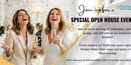 You\u2019re Invited! Modern Body Clinic Celebration & Open House Event