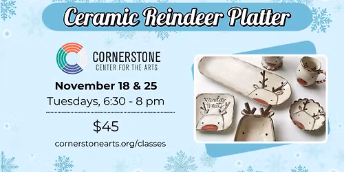 Ceramics Reindeer Platter