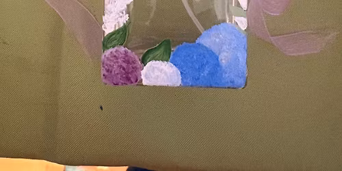 Glass perfume bottle paint night for Mother\u2019s Day at The Cottage in Weymouth 