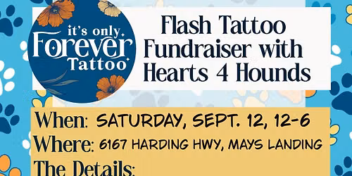 Flash Tattoo Fundraiser with Hearts 4 Hounds