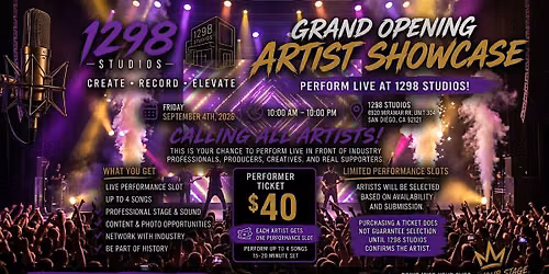 1298 Studios Grand Opening Artist Showcase